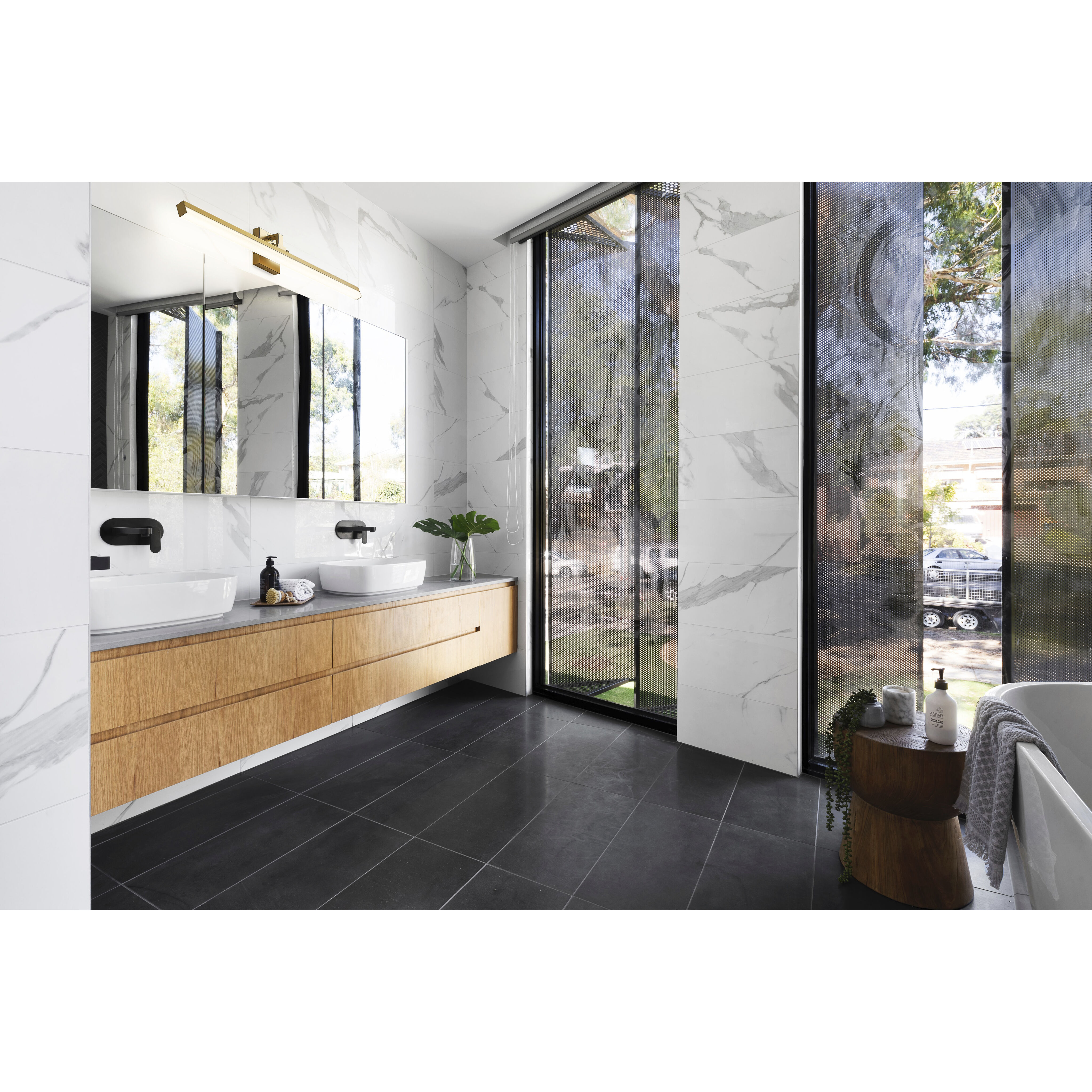 Liam LED 40 inch Modern Gold Vanity Wall Light