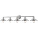Casa 5 Light 46 inch Brushed Nickel Vanity Wall Light in Brushed Nickel Steel