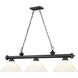 Cordon 3 Light 57.25 inch Matte Black Billiard Ceiling Light in White Plastic
