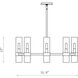Datus 8 Light 32 inch Rubbed Brass Chandelier Ceiling Light