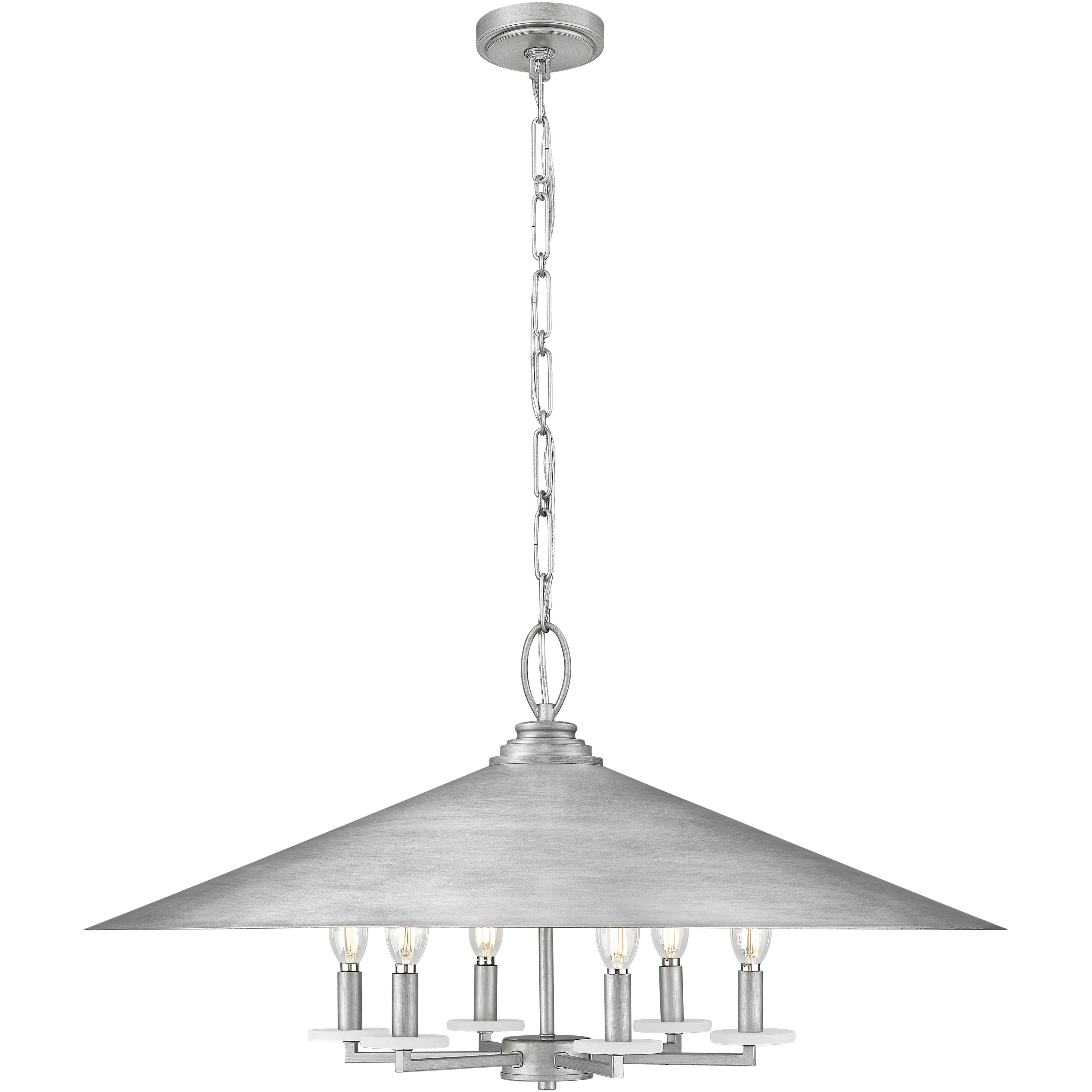 Rialto 6 Light 32 inch Signature Pewter Pendant Ceiling Light