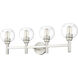 Sutton 4 Light 31.5 inch Brushed Nickel Vanity Wall Light