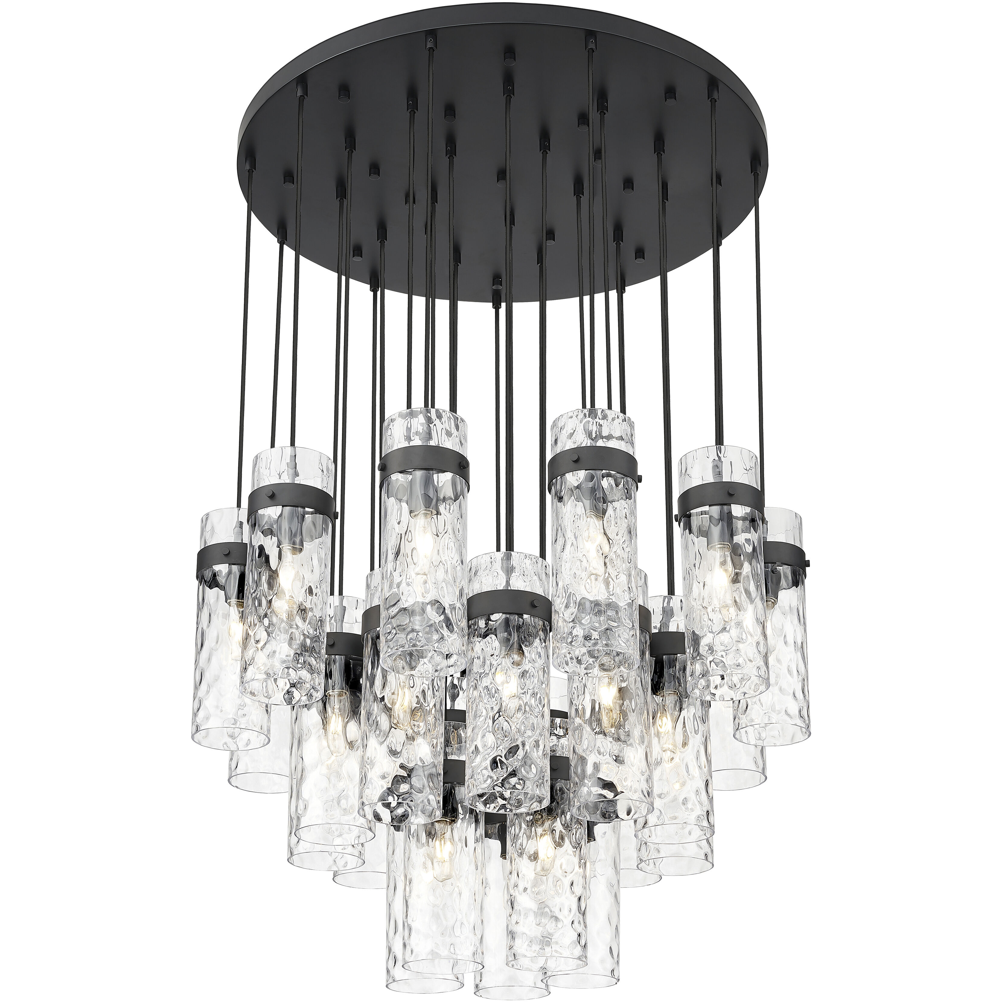 Fontaine 27 Light 39.5 inch Matte Black Chandelier Ceiling Light