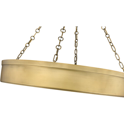 Anders LED 33 inch Rubbed Brass Chandelier Ceiling Light