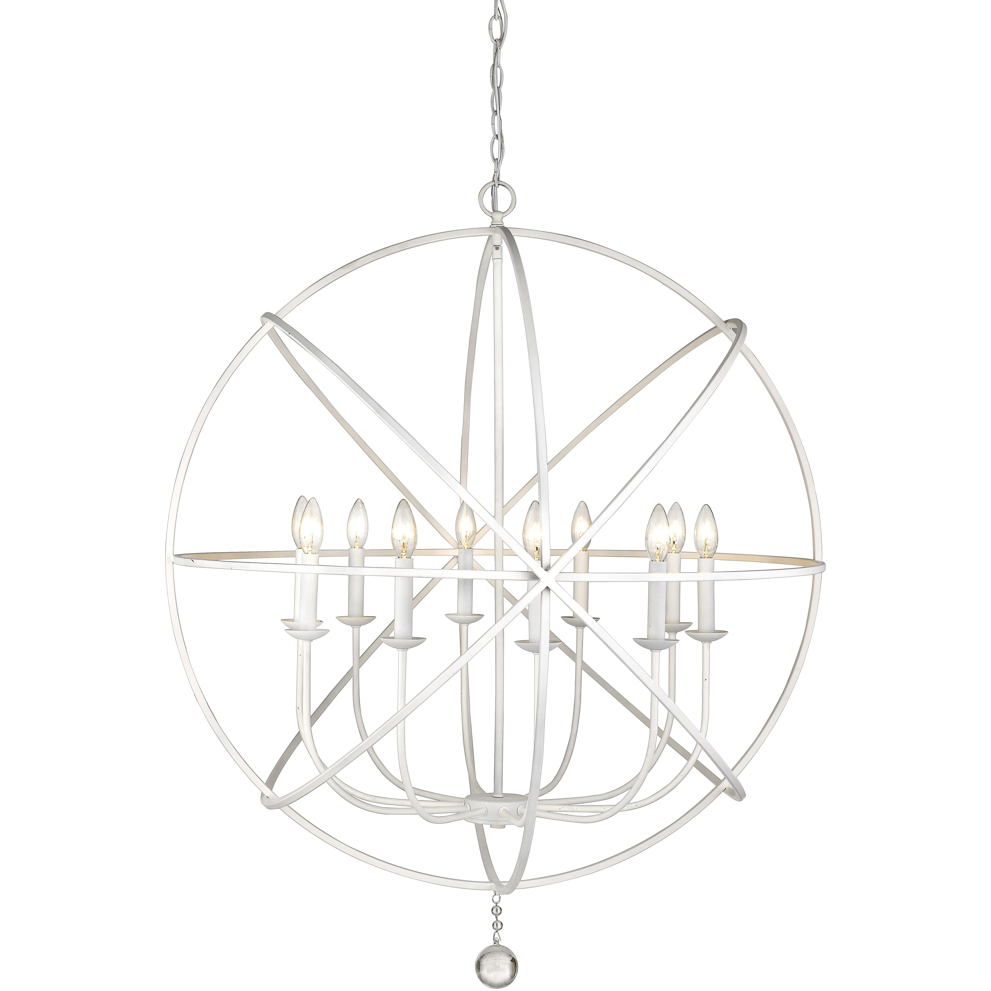 Tull 10 Light 36 inch Matte White Chandelier Ceiling Light