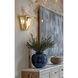 Montalcino 2 Light 10 inch Rubbed Brass Wall Sconce Wall Light