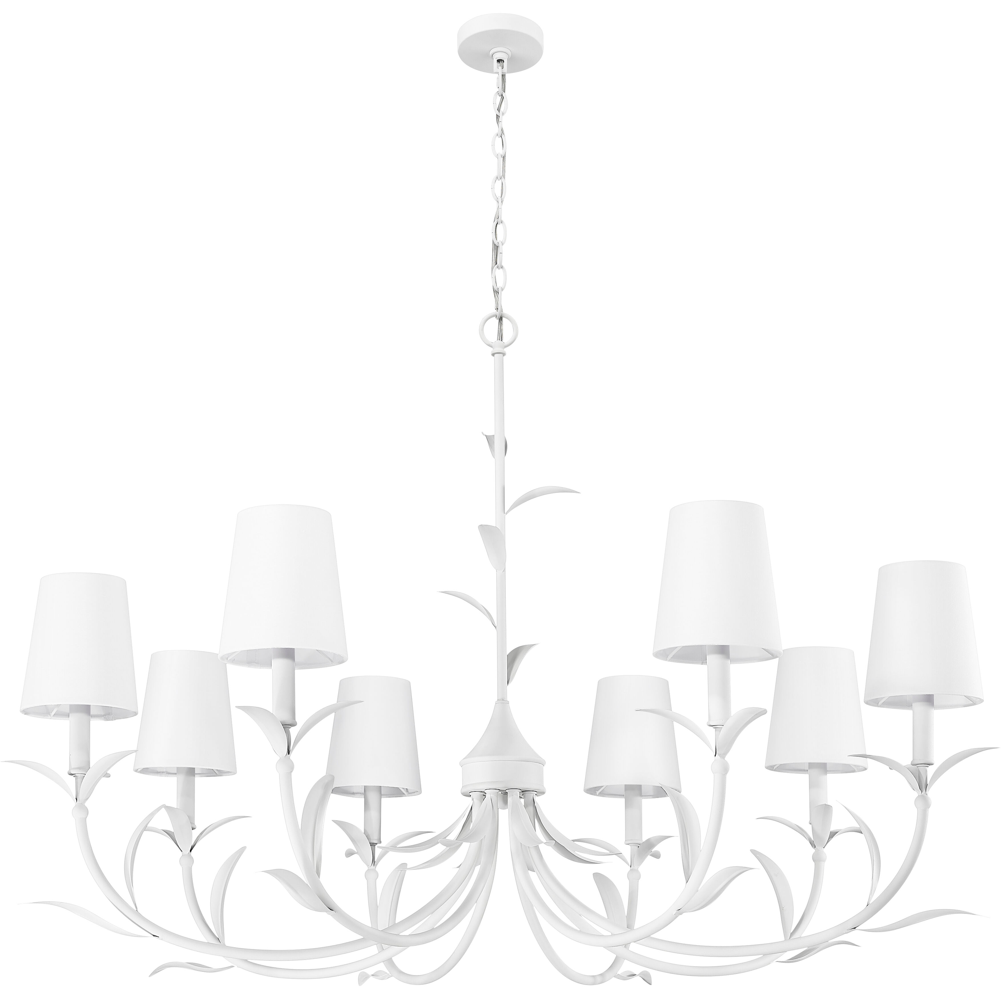 Aslin 8 Light 42 inch Textured White Chandelier Ceiling Light