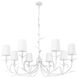 Aslin 8 Light 42 inch Textured White Chandelier Ceiling Light