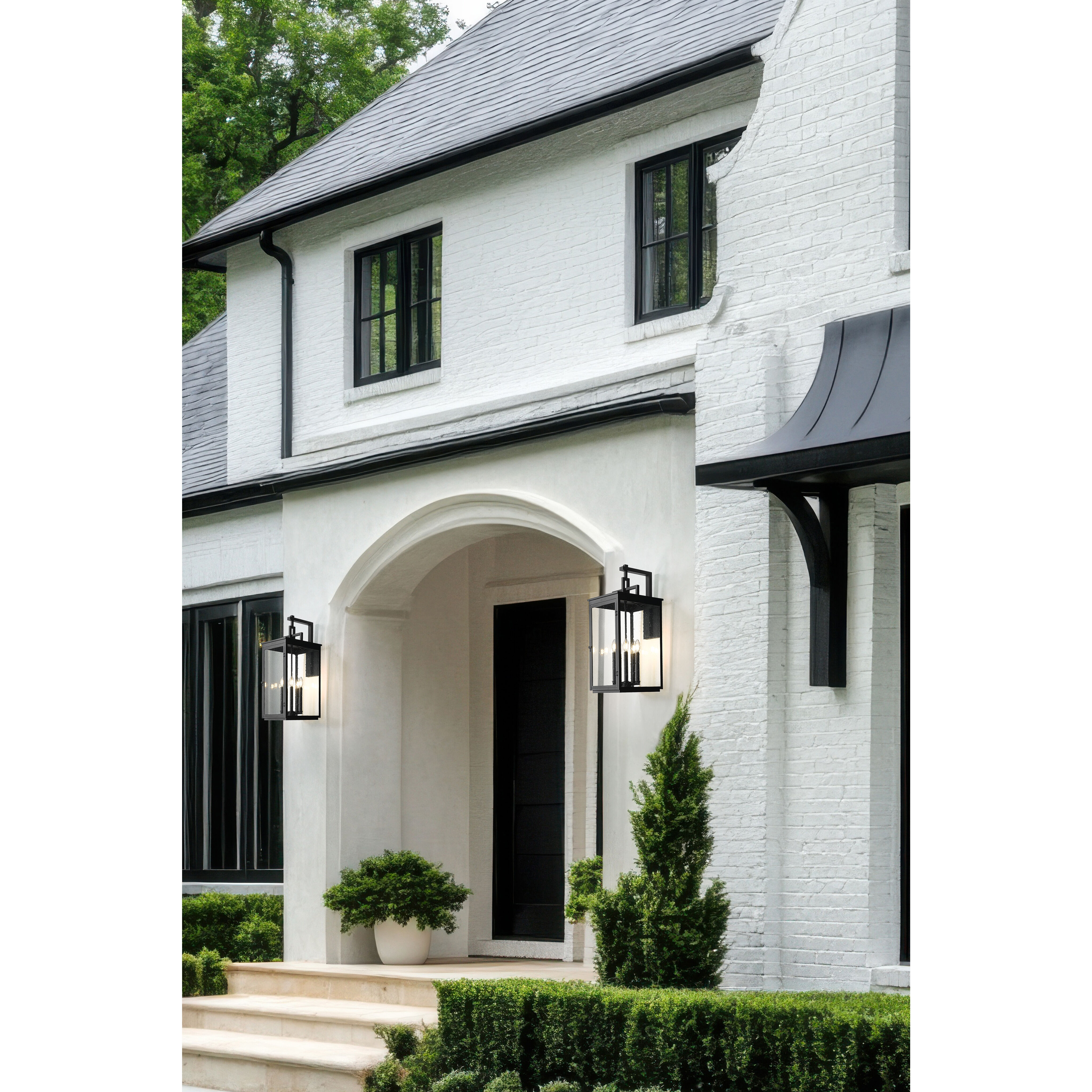 Hartwell 5 Light 28.5 inch Sand Black Outdoor Wall Light