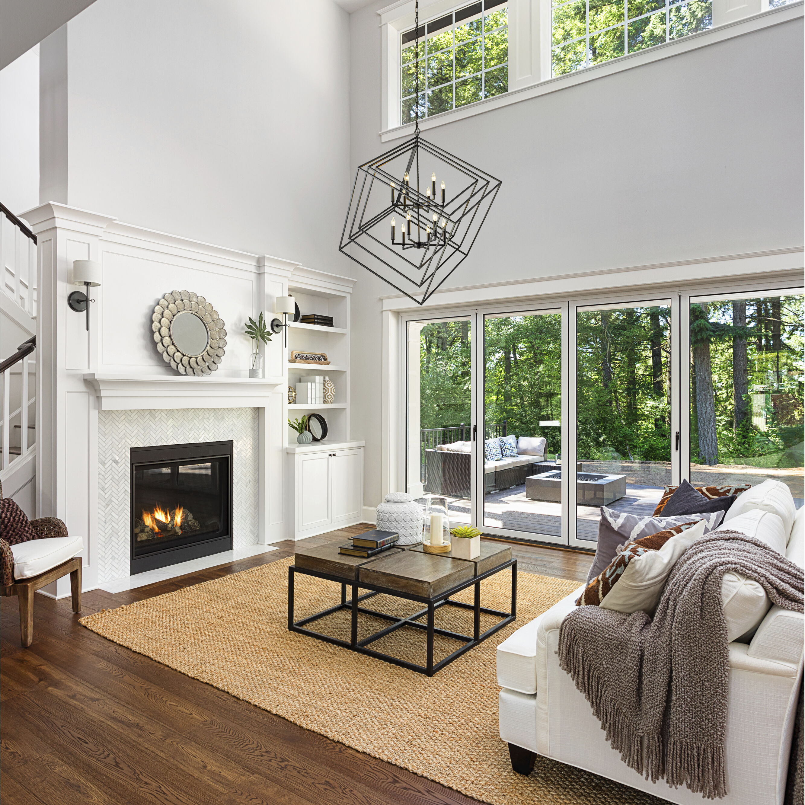 Euclid 12 Light 47.5 inch Matte Black Chandelier Ceiling Light