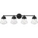 Vaughn 4 Light 31.5 inch Matte Black Vanity Wall Light