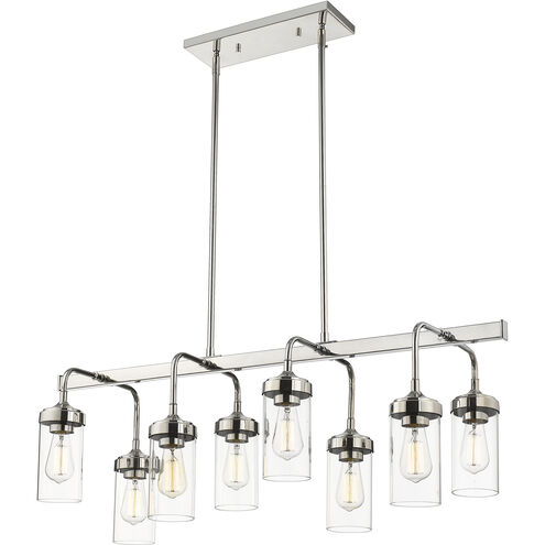 Calliope 8 Light 40 inch Polished Nickel Linear Chandelier Ceiling Light
