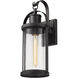 Roundhouse 1 Light 19.5 inch Black Outdoor Wall Light