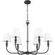 Tova 6 Light 36.5 inch Matte Black Chandelier Ceiling Light