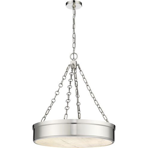 Anders LED 22 inch Polished Nickel Chandelier Ceiling Light