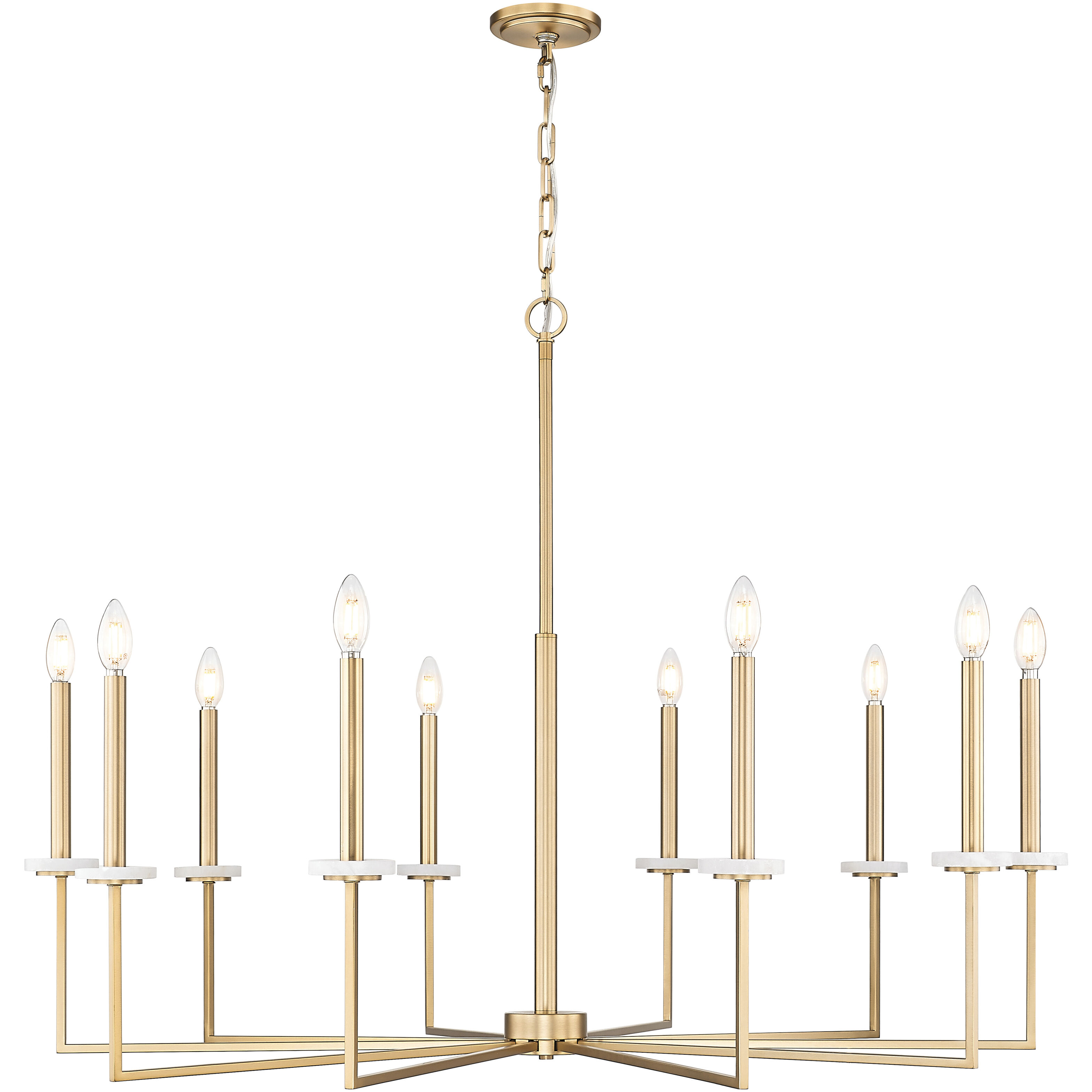 Gaultier 10 Light 44.75 inch Mondern Gold Chandelier Ceiling Light in Modern Gold