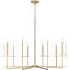 Gaultier 10 Light 44.75 inch Mondern Gold Chandelier Ceiling Light in Modern Gold