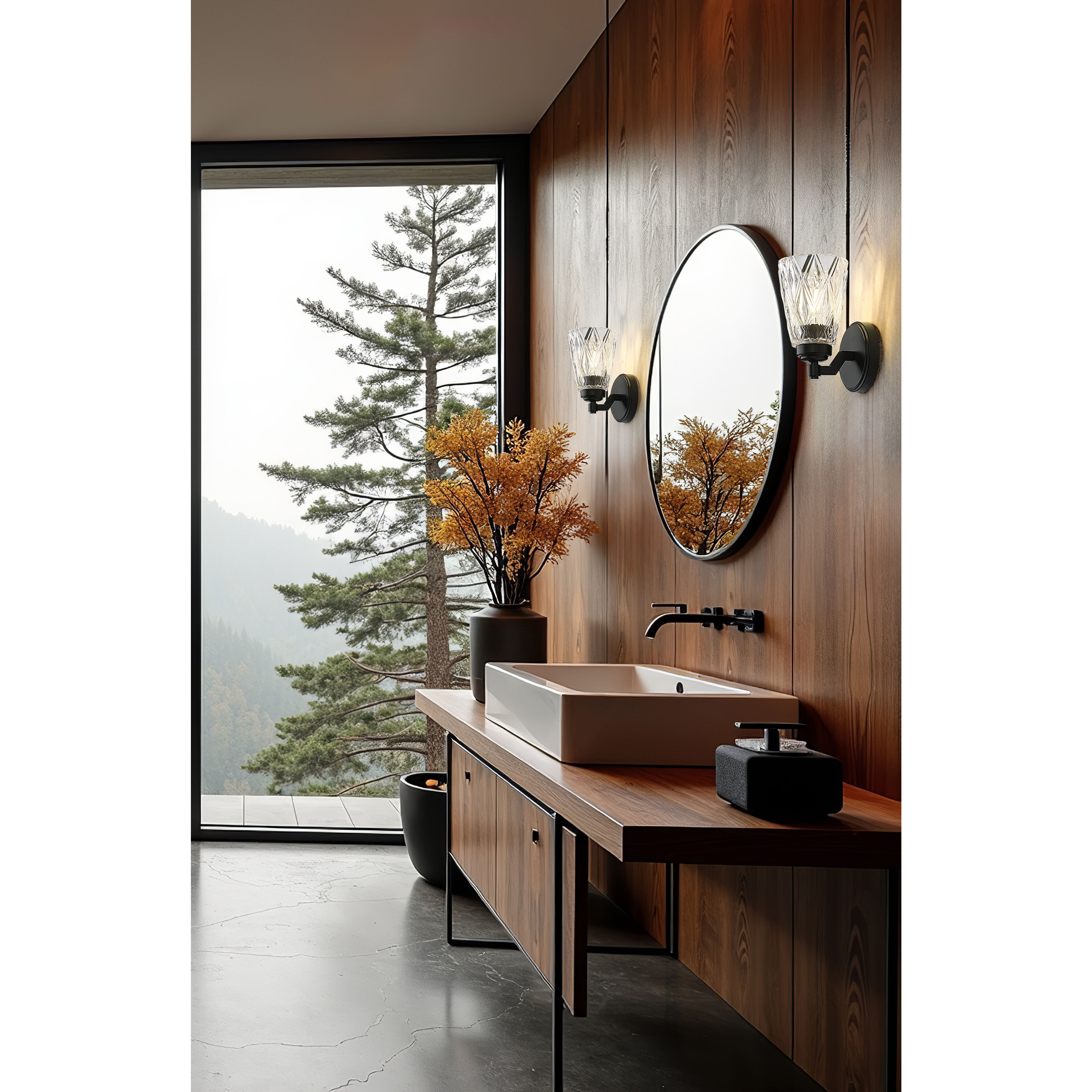 Andree Wall Sconce Wall Light in Matte Black