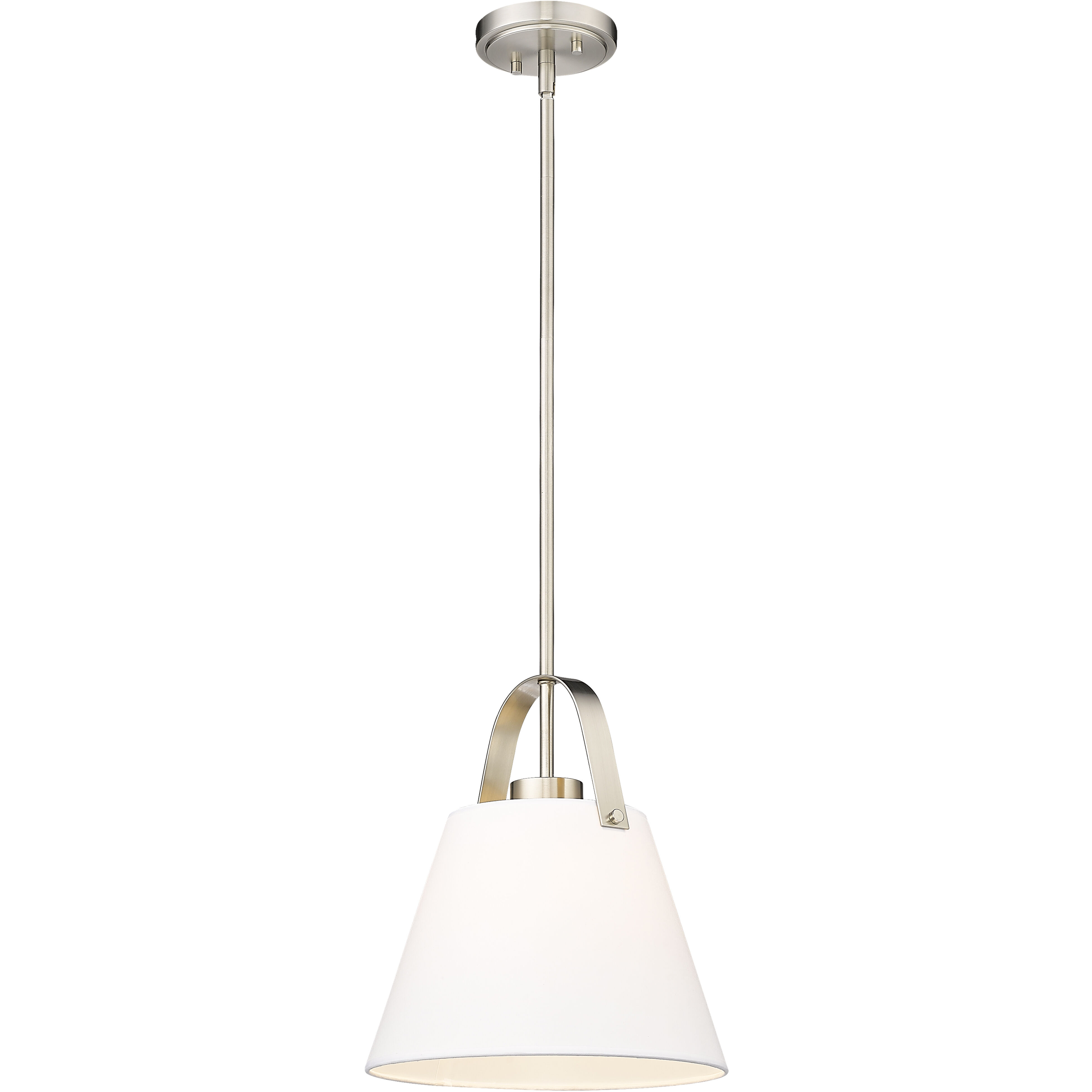 Z-Studio 1 Light 12.5 inch Brushed Nickel Pendant Ceiling Light