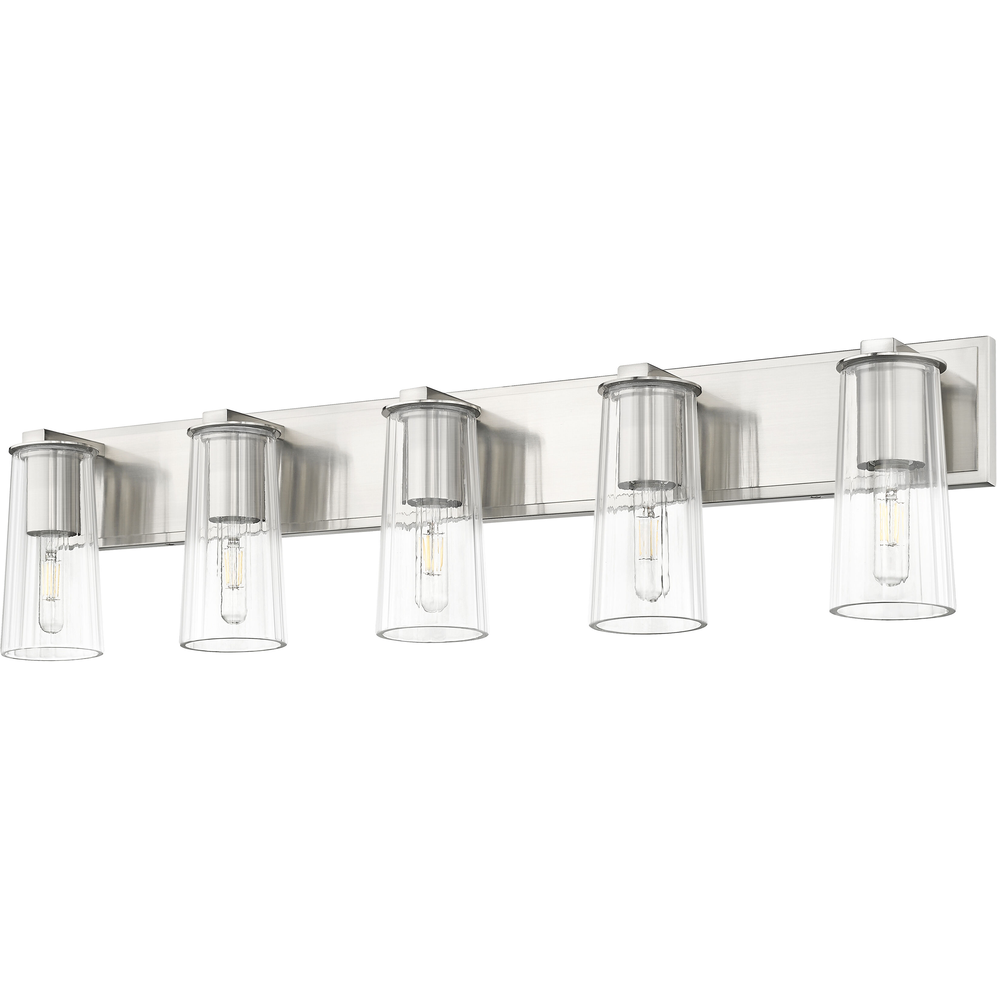 Titus 5 Light 40 inch Brushed Nickel Bath Vanity Light Wall Light