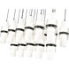 Cayden 17 Light 42 inch Matte Black Linear Chandelier Ceiling Light