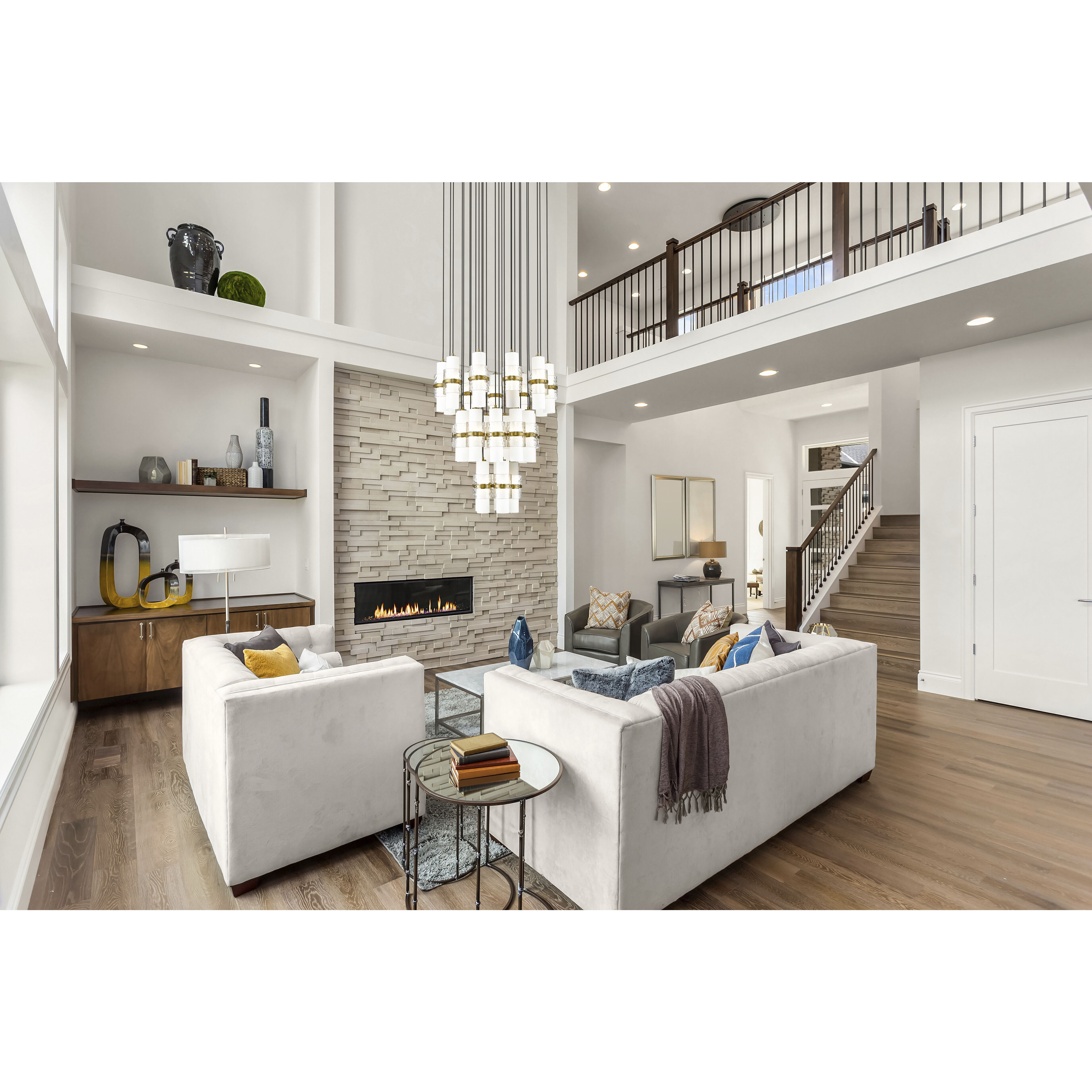 Cayden 27 Light 36 inch Modern Gold Chandelier Ceiling Light