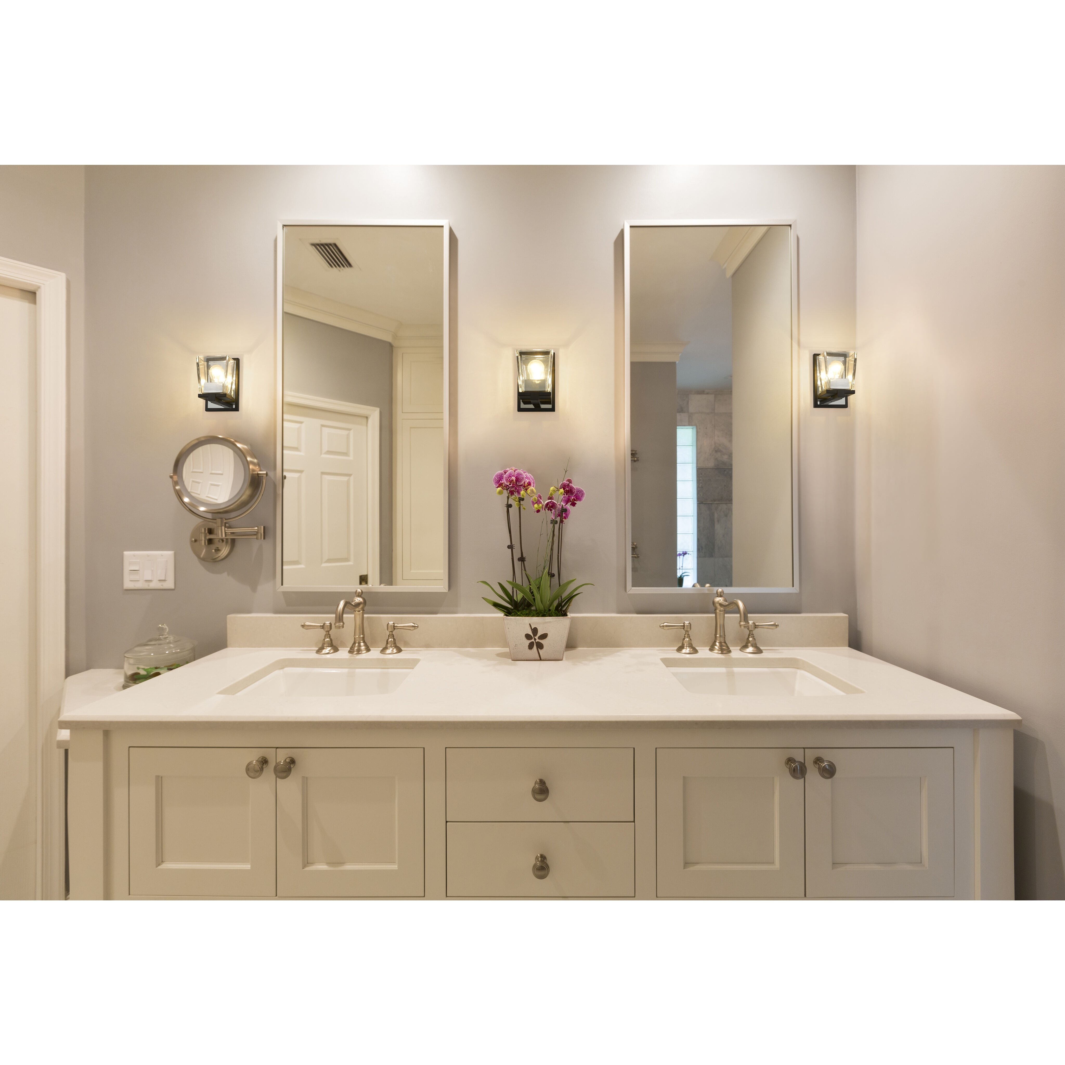 Bleeker Street 1 Light 5 inch Matte Black and Chrome Wall Sconce Wall Light