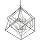 Euclid 12 Light 47.5 inch Chrome and Matte Black Chandelier Ceiling Light