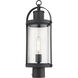 Roundhouse 1 Light 20.5 inch Black Outdoor Post Mount Fixture
