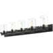 Callista 5 Light 47 inch Matte Black Vanity Wall Light