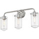 Delaney 3 Light 22 inch Brushed Nickel Vanity Wall Light