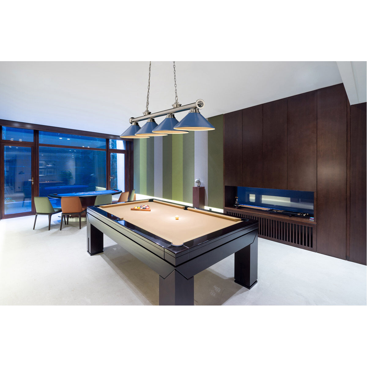 Brushed nickel hotsell pool table light