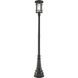 Jordan 1 Light 109.5 inch Black Outdoor Post Mounted Fixture in 24