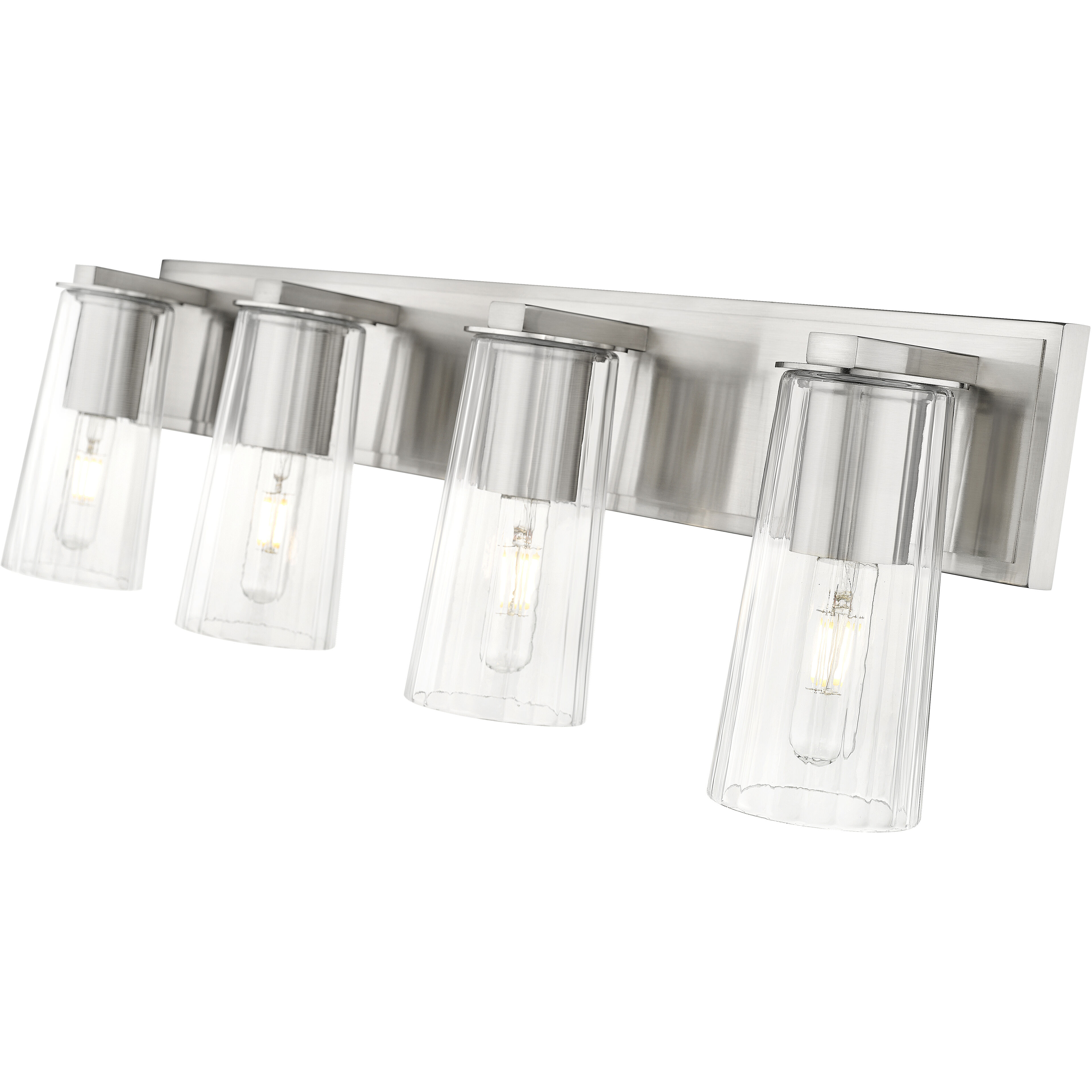 Titus 4 Light 32 inch Brushed Nickel Bath Vanity Light Wall Light