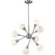 Tian 8 Light 29.25 inch Brushed Nickel Chandelier Ceiling Light in G9