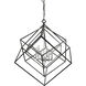 Euclid 6 Light 35.5 inch Chrome and Matte Black Chandelier Ceiling Light