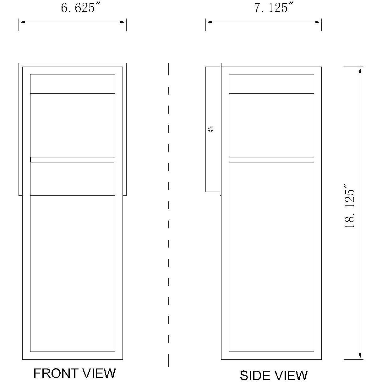 Barwick LED 18.25 inch Black Outdoor Wall Light