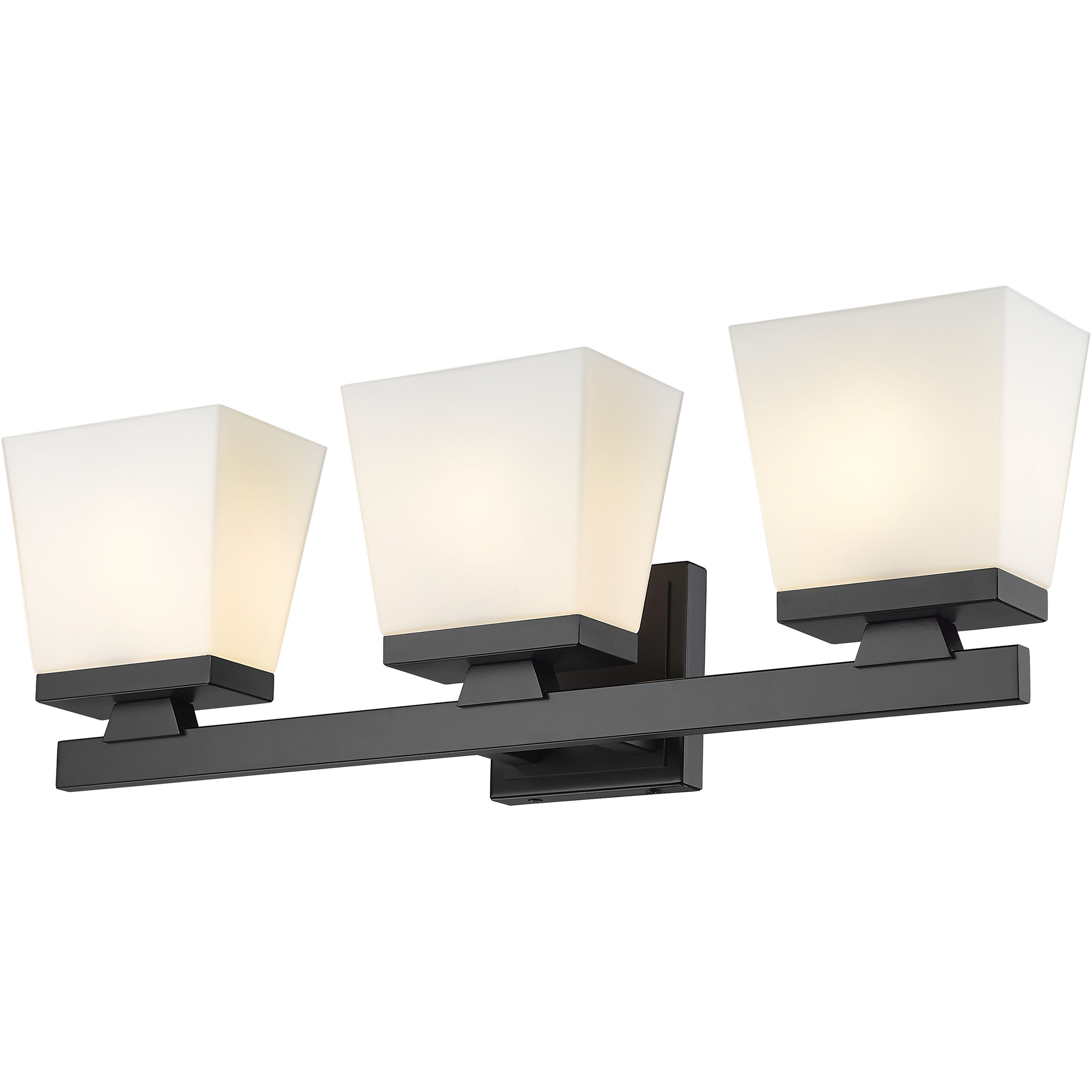 Astor 3 Light 23 inch Matte Black Vanity Wall Light