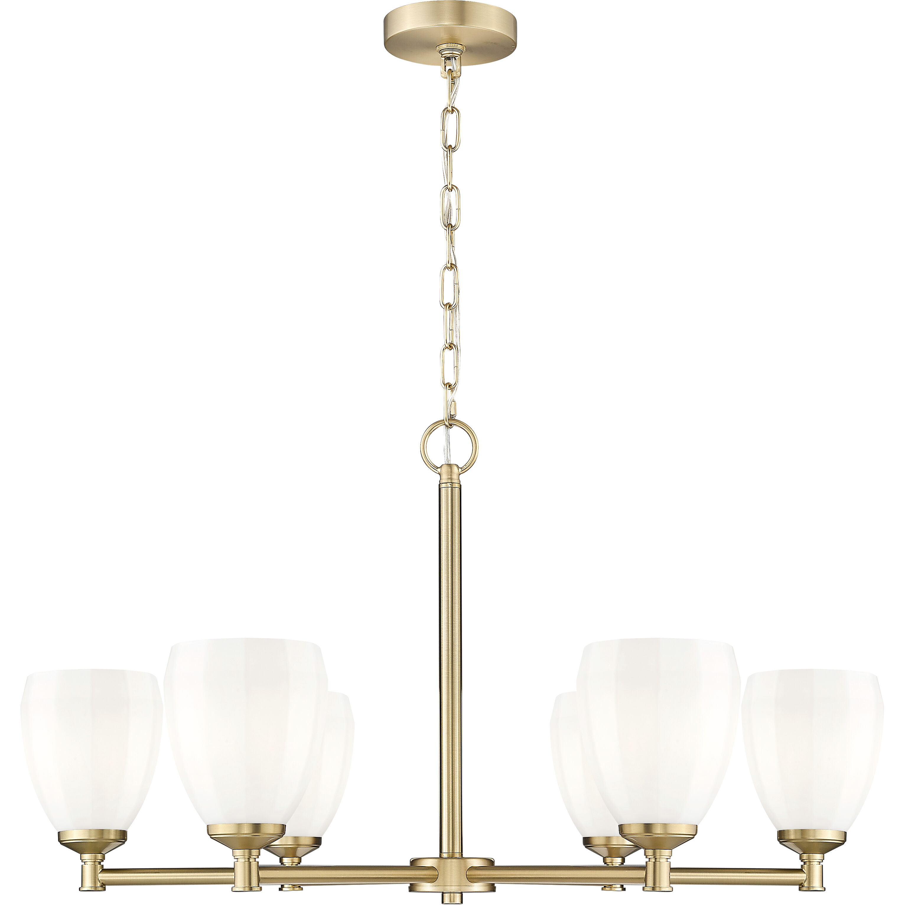 Oren 6 Light 32 inch Modern Gold Chandelier Ceiling Light
