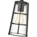 Helix 1 Light 6 inch Black Outdoor Chain Mount Ceiling Fixture