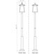 Rainer 5 Light 122 inch Black Outdoor Post Mounted Fixture in G9