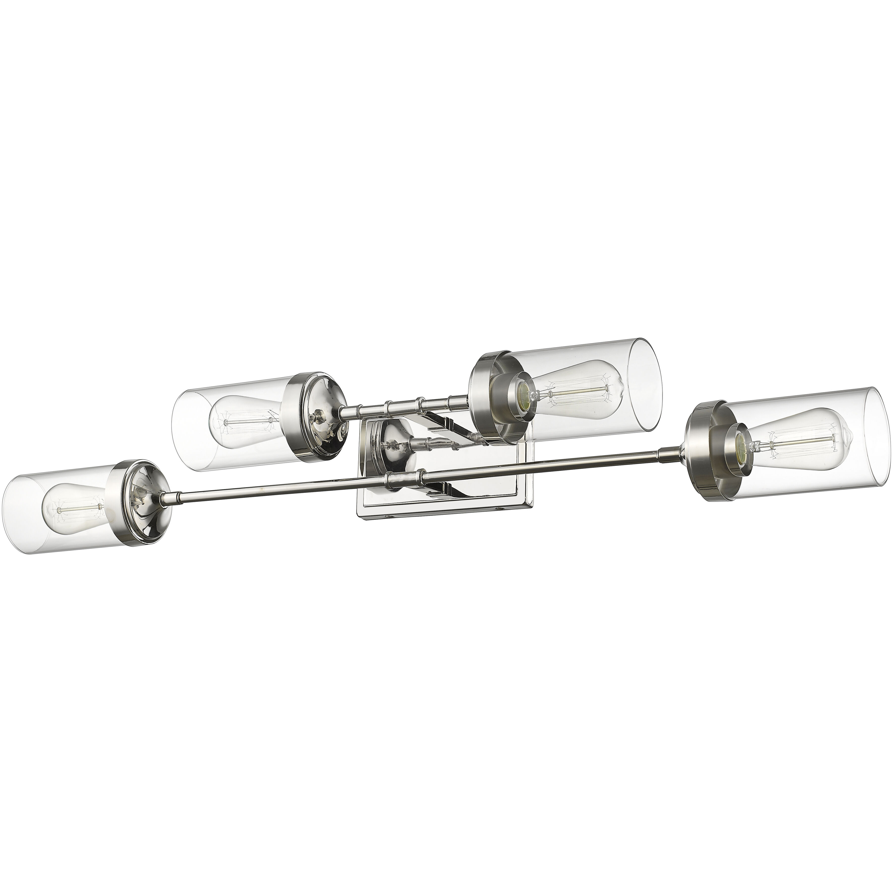 Calliope 4 Light 38 inch Polished Nickel Vanity Wall Light