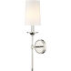 Emily Wall Sconce Wall Light in Polished Nickel