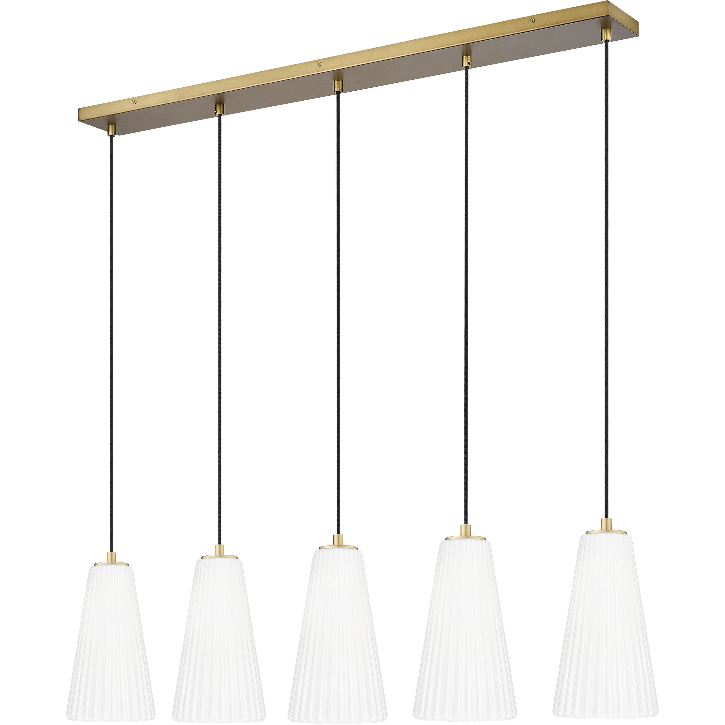 Farrell 5 Light 42 inch Modern Gold Linear Chandelier Ceiling Light