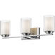 Willow 3 Light 24 inch Chrome Vanity Wall Light
