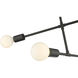 Modernist 3 Light 4.75 inch Matte Black Semi Flush Mount Ceiling Light