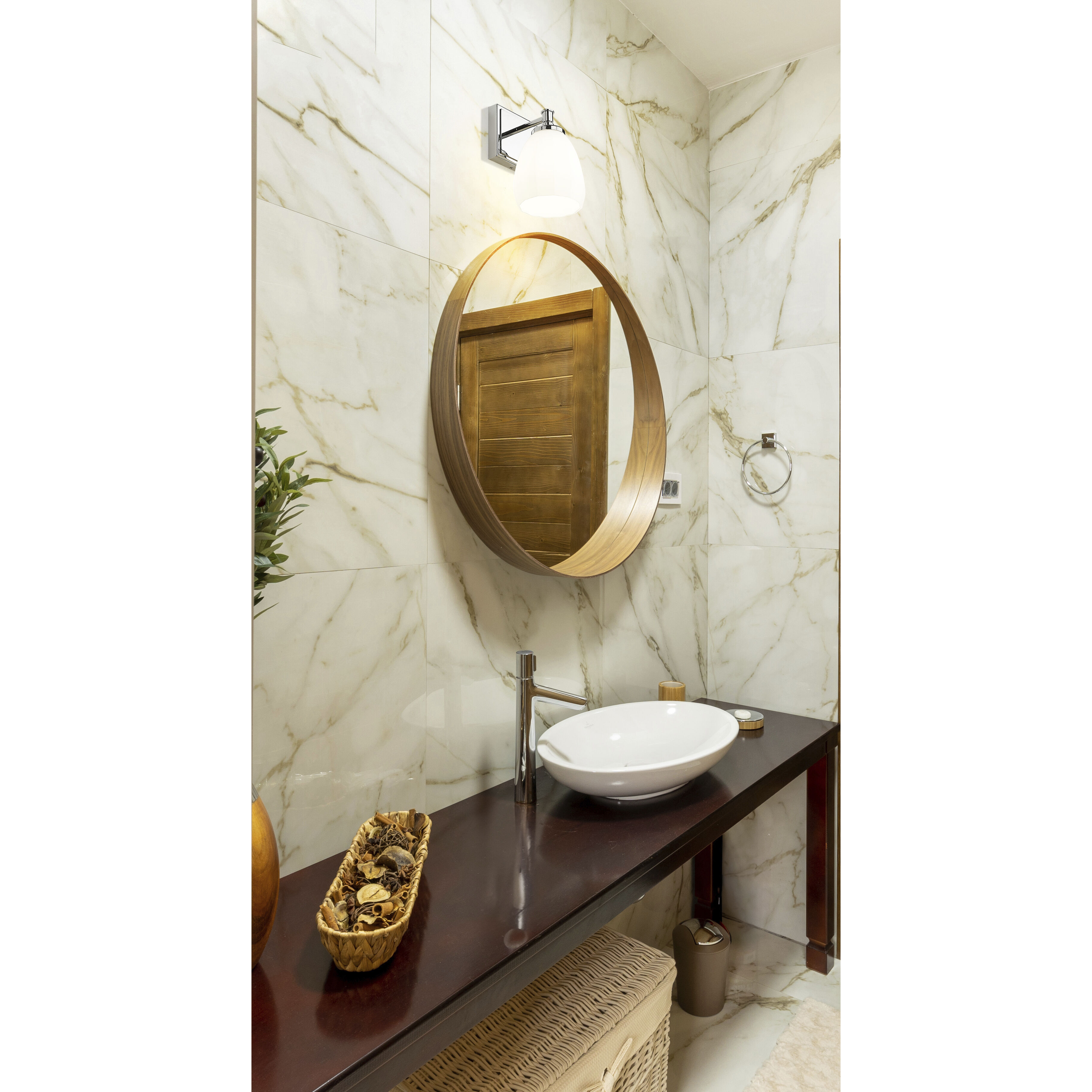 Oren 1 Light 6.5 inch Chrome Bath Vanity Light Wall Light