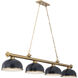 Cordon 4 Light 81.25 inch Heritage Brass Billiard Ceiling Light