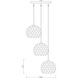 Chloe 3 Light 20 inch Matte Black Chandelier Ceiling Light