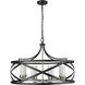 Malcalester 8 Light 30 inch Matte Black and Brushed Nickel Chandelier Ceiling Light